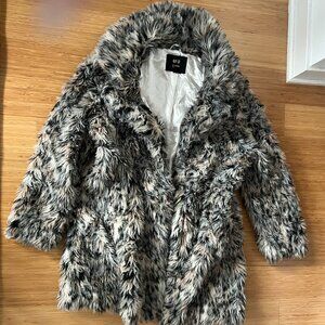 QED LDN Faux Fur Overcoat
